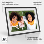 ANKON 10.1 Inch Digital Photo Frame WiFi TouchScreen 1280x800 32GB