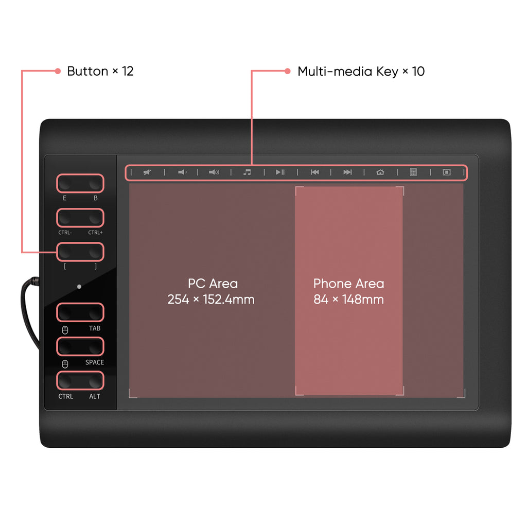 ANKON Graphic Drawing Tablet with Pen